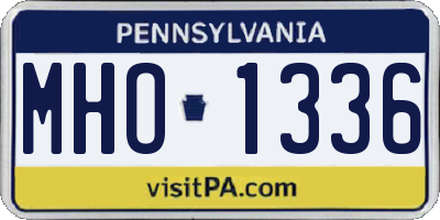 PA license plate MHO1336