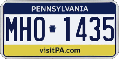 PA license plate MHO1435