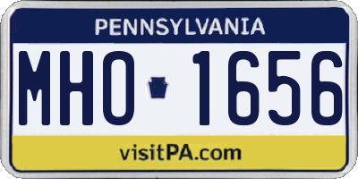 PA license plate MHO1656