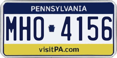 PA license plate MHO4156