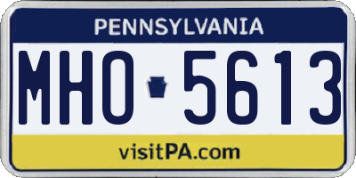 PA license plate MHO5613