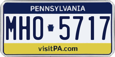 PA license plate MHO5717