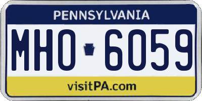 PA license plate MHO6059