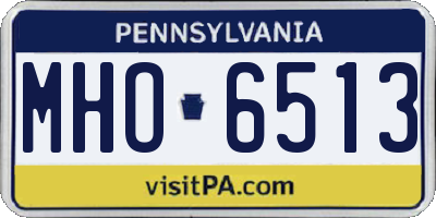 PA license plate MHO6513