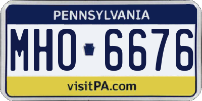 PA license plate MHO6676