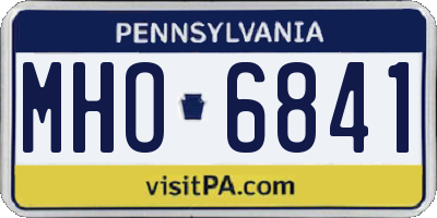PA license plate MHO6841