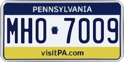 PA license plate MHO7009