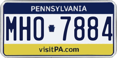PA license plate MHO7884