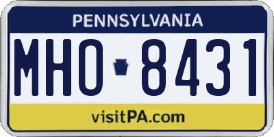 PA license plate MHO8431