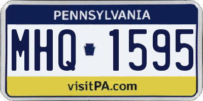 PA license plate MHQ1595
