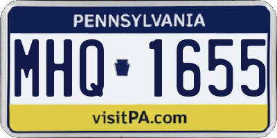 PA license plate MHQ1655