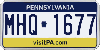 PA license plate MHQ1677