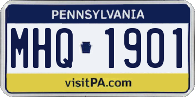 PA license plate MHQ1901