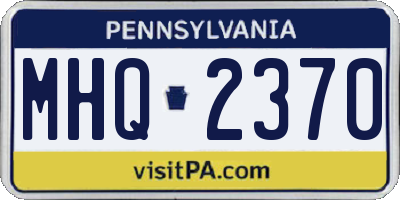 PA license plate MHQ2370
