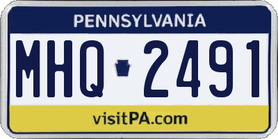 PA license plate MHQ2491