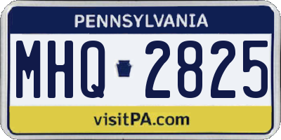 PA license plate MHQ2825