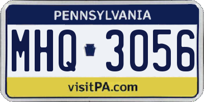 PA license plate MHQ3056