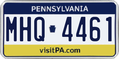 PA license plate MHQ4461