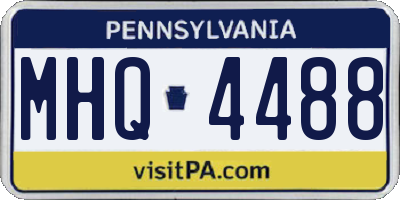 PA license plate MHQ4488