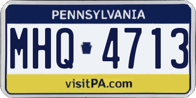 PA license plate MHQ4713
