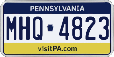 PA license plate MHQ4823