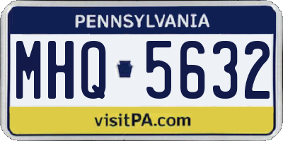 PA license plate MHQ5632