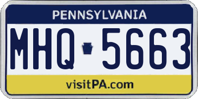 PA license plate MHQ5663