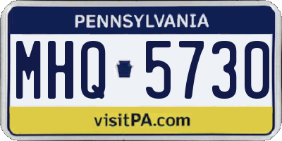 PA license plate MHQ5730