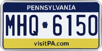 PA license plate MHQ6150