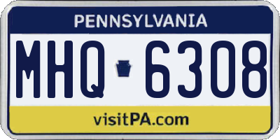 PA license plate MHQ6308