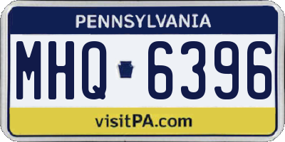 PA license plate MHQ6396