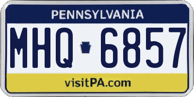 PA license plate MHQ6857