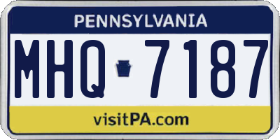PA license plate MHQ7187