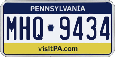 PA license plate MHQ9434