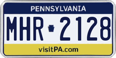 PA license plate MHR2128