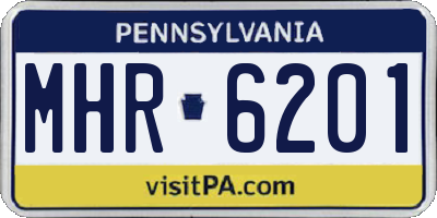 PA license plate MHR6201