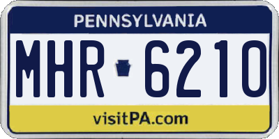 PA license plate MHR6210