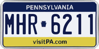 PA license plate MHR6211