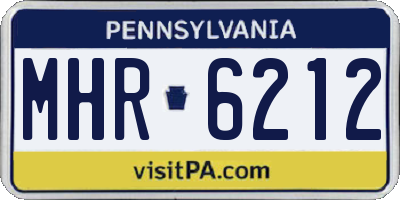 PA license plate MHR6212