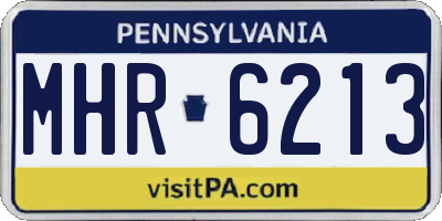 PA license plate MHR6213