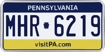 PA license plate MHR6219