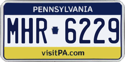 PA license plate MHR6229