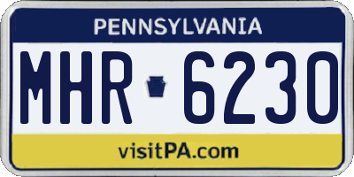 PA license plate MHR6230