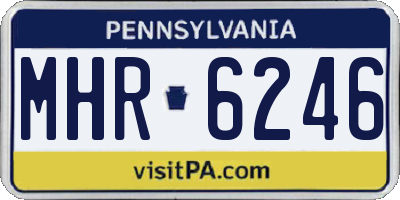 PA license plate MHR6246