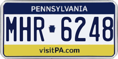 PA license plate MHR6248