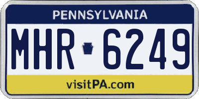 PA license plate MHR6249