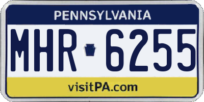 PA license plate MHR6255