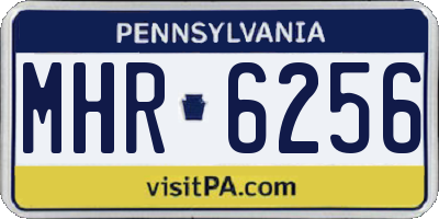 PA license plate MHR6256