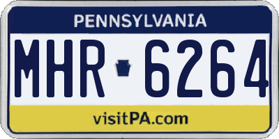 PA license plate MHR6264