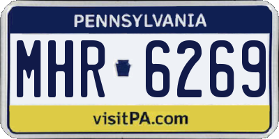 PA license plate MHR6269